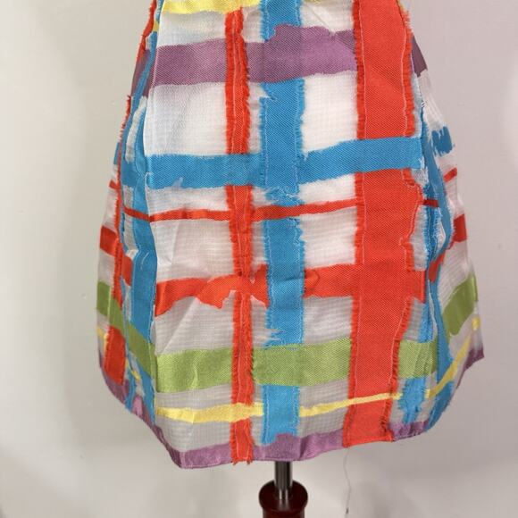 Andrew Gn Runway Dress SS15 Multicolor Abstract Print Silk Blend Mini 36 NWT - Picture 5 of 14